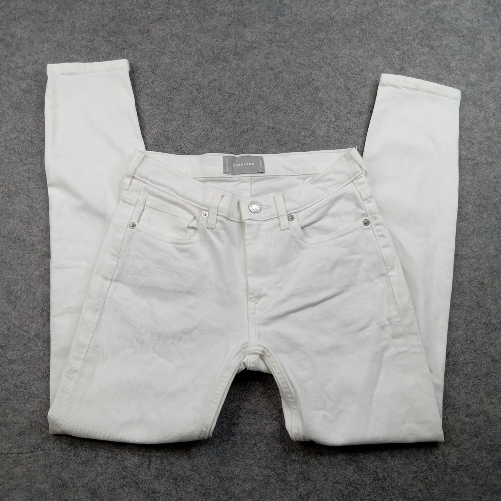 Everlane Jeans Womens‎ 26 White High Rise Skinny Stretch Denim Pants Casual